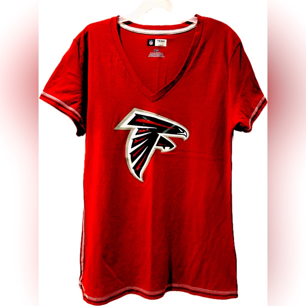 Team Apparel Red Falcons Women’s V-Neck Tee